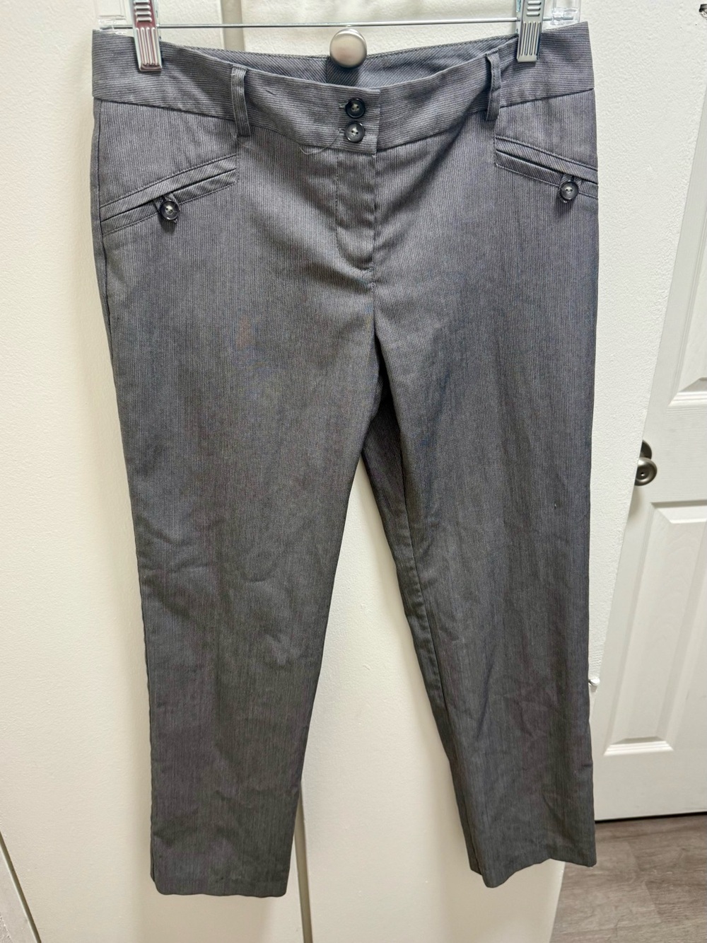 A. Byer Gray Women's Slim Dress Pants